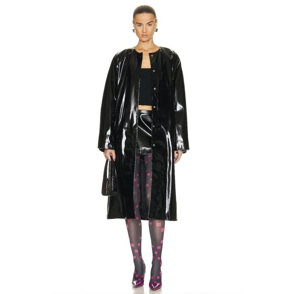 ACNE STUDIOS Printed Tights Black Pink Logo - Picture 2 of 2